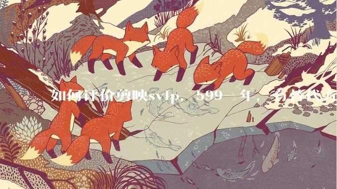 如何评价剪映svip，599一年，有替代方案吗？