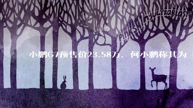 小鹏G7预售价23.58万，何小鹏称其为「全球首款L3级算力的AI汽车」，何为L3级算力？竞争力如何？