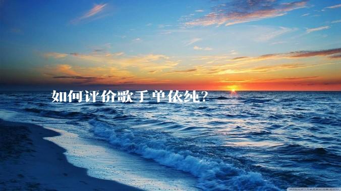 如何评价歌手单依纯？