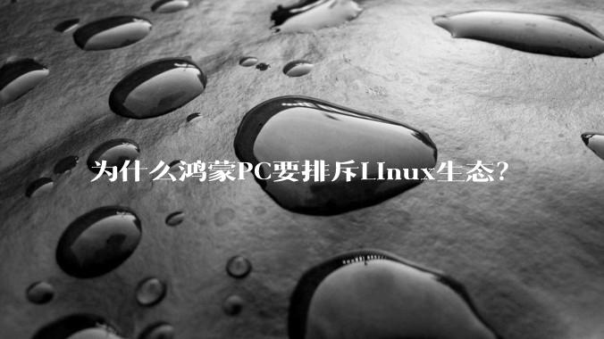 为什么鸿蒙PC要排斥Linux生态？